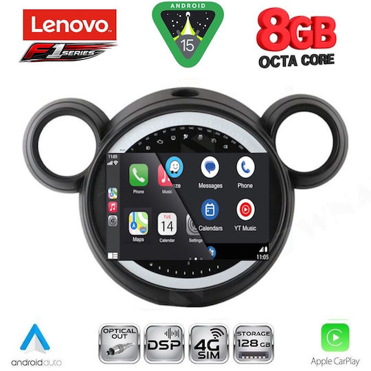Lenovo Car Audio System for Mini Countryman Paceman 2010 2016 Bluetooth USB WiFi GPS Apple CarPlay Android Auto with 9 Inch Touch Screen LENOVO SSR 10065 CPA