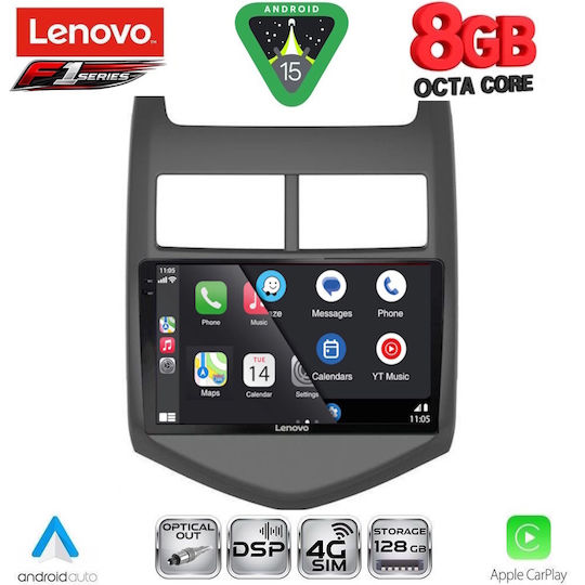Lenovo Ηχοσύστημα Αυτοκινήτου για Chevrolet Aveo 2011-2014 (Bluetooth/USB/WiFi/GPS/Apple-Carplay/Android-Auto) με Οθόνη Αφής 9"