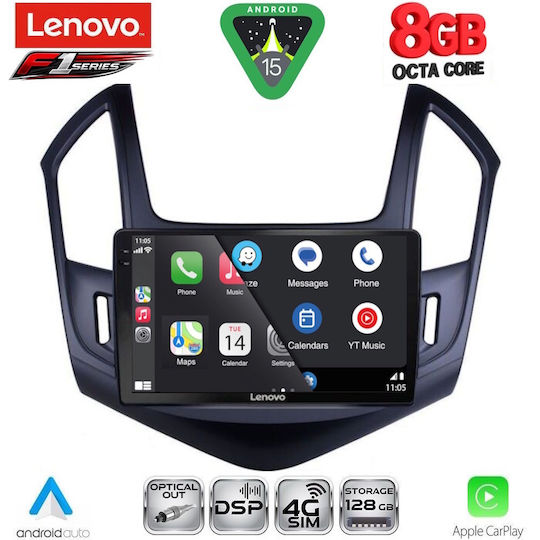 Lenovo Car Audio System for Chevrolet Cruze 2013-2015 (Bluetooth/USB/WiFi/GPS/Apple-Carplay/Android-Auto) with Touch Screen 9"