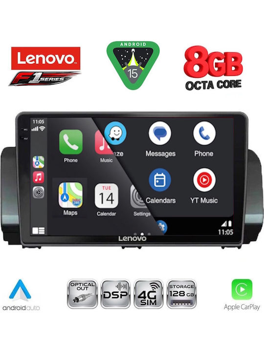 Lenovo Car Audio System for Dacia Logan / Sandero / Jogger 2020 (Bluetooth/USB/WiFi/GPS/Apple-Carplay/Android-Auto) with Touch Screen 9"