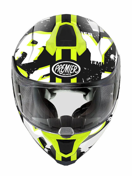 Premier Hyper SR Black / Yellow Motorcycle Helmet Full Face ECE 22.06 1430gr