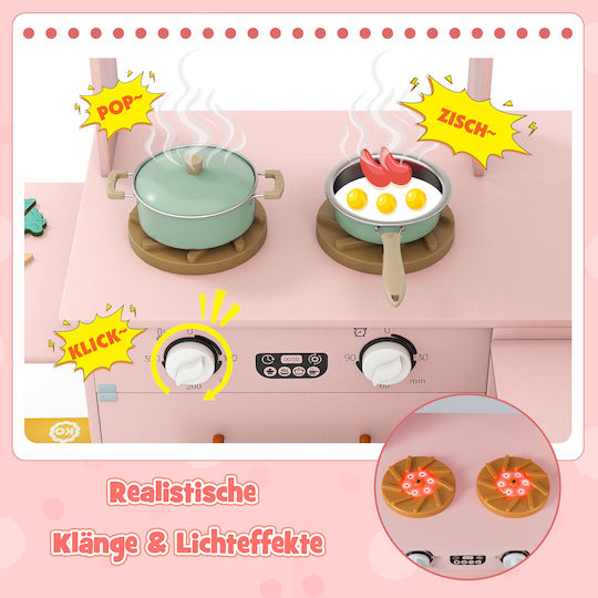 Costway Kinderküche Aus Hölzern Für 3+ Jahre