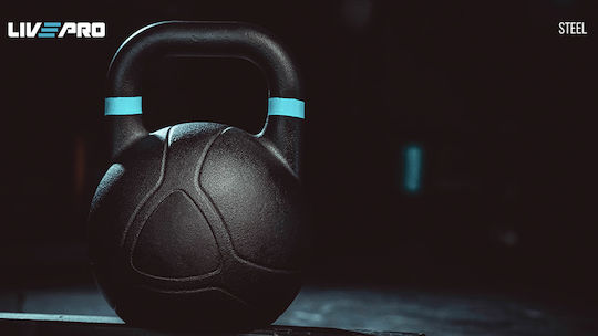 Live Pro Kettlebell aus Gusseisen 12kg Schwarz