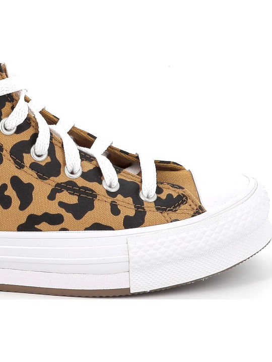 Chuck Taylor All Star Παιδικά Sneakers High Καφέ