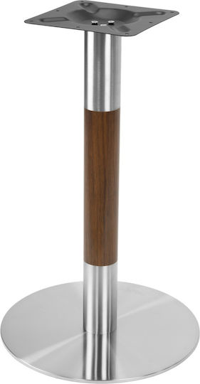 Τραπέζι Μπαρ 70x70x74 Red, silver, wood-look