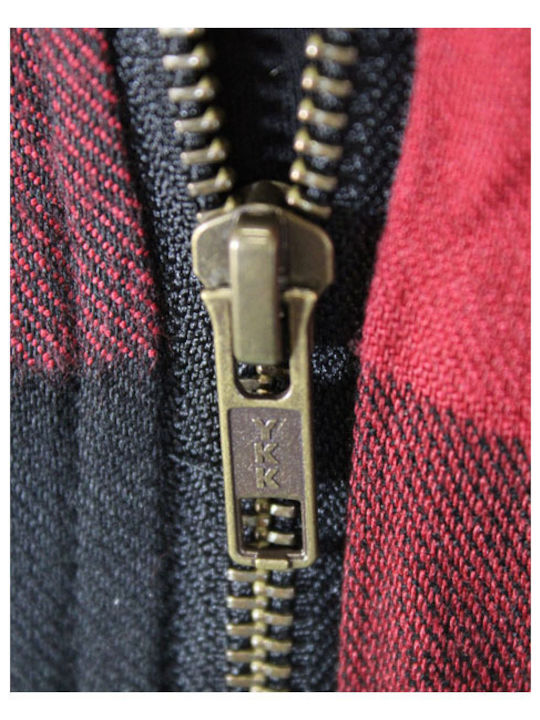 John Doe Motoshirt Χειμερινό Ανδρικό Μπουφάν Μηχανής Κόκκινο