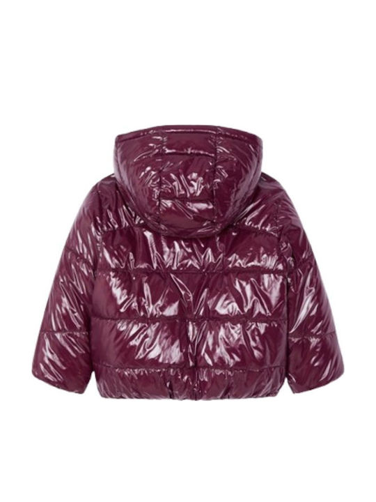 Ecofriends Kids Quilted Short Double Sided Jacket Burgundy