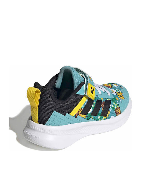 Minecraft Fortarun 4.0 Kids Sports Shoes Running with Hoop & Loop Closure Green