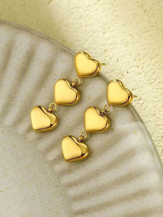 Awear Earrings made of Steel Gold Plated Awear Earrings made of Steel Gold Plated
