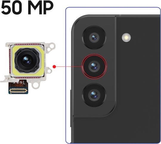 Samsung Original Galaxy S22 S22 Plus Cameră Din Spate 50mp Obiectiv Unghi Larg Argintiu
