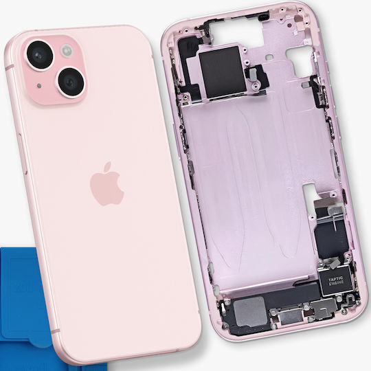 Clappio Zentralrahmenteil iPhone 15 Präzise Sicherer Sitz Rosa