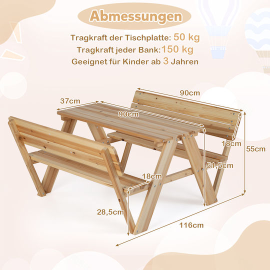 Kids Table made of Wood Costway