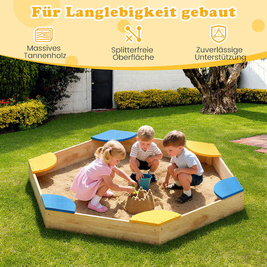 Costway Sandbox Playground Toy Beige