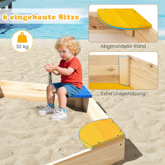 Costway Sandbox Playground Toy Beige