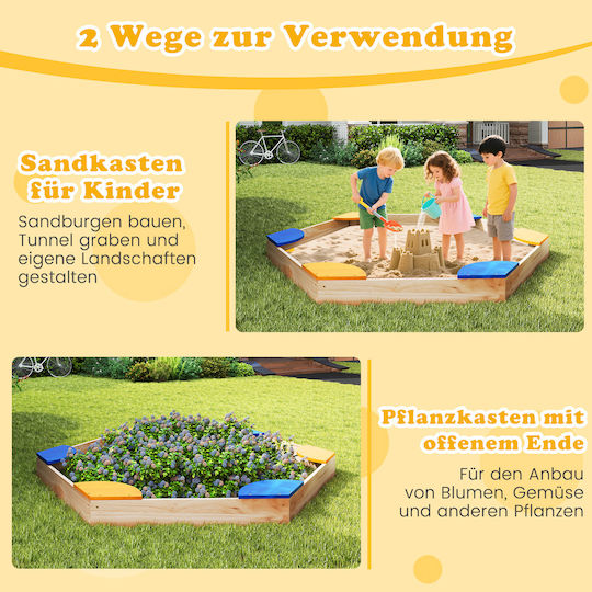 Costway Sandbox Playground Toy Beige