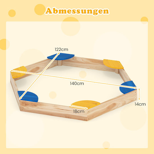 Costway Sandbox Playground Toy Beige