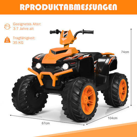 Παιδική Γουρούνα Ηλεκτροκίνητη 12 Volt Πορτοκαλί