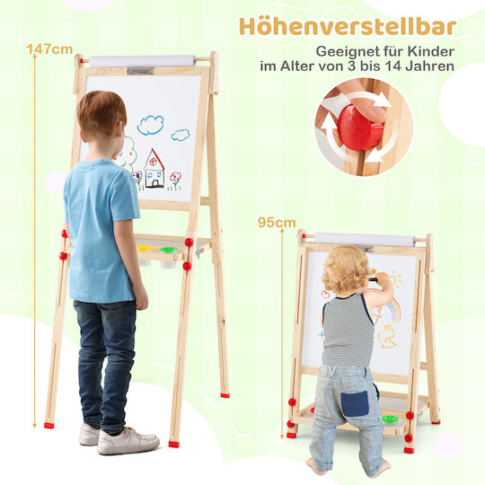 Costway Magnetic Board Markerboard Double Sided Floor 85cm