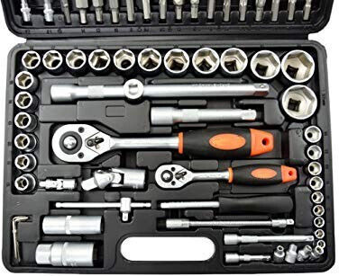 Set de chei tubulare și clichet 1\2" & 1\4" 108buc