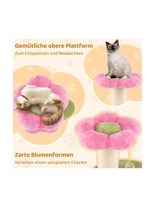 Costway Scratching Post Cat Trees Pink 40x40x69cm