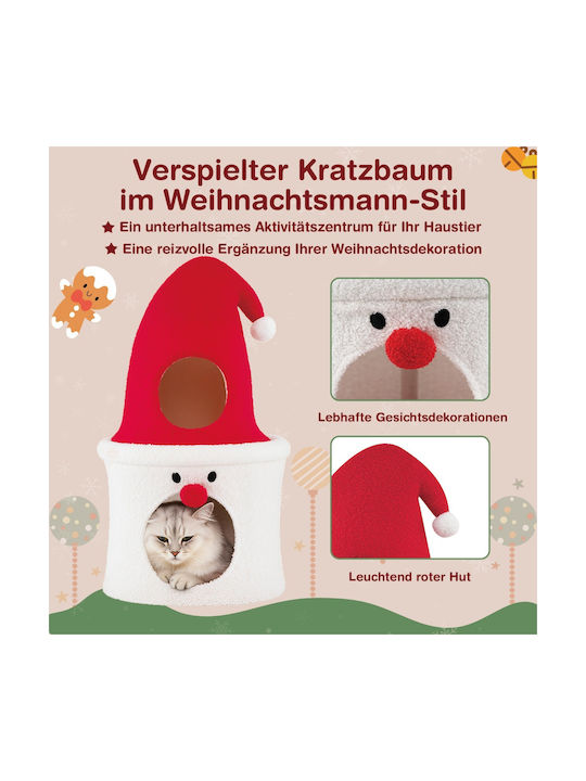 Costway Scratching Post Cat Trees Red 75x40x40cm