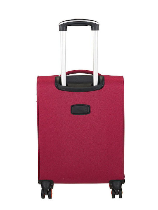 RCM Cabin Fabric Red Suitcase With 4 Wheels Height 55cm