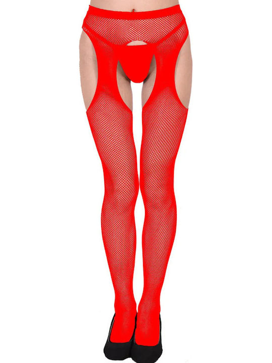 Kinksters Секси Чорапогащник Червен