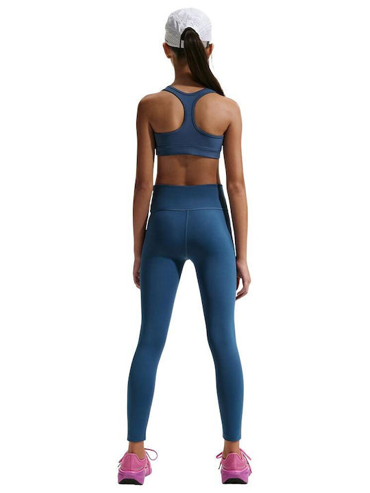 Nike Swoosh Παιδικό Μπουστάκι Dri-Fit Μπλε