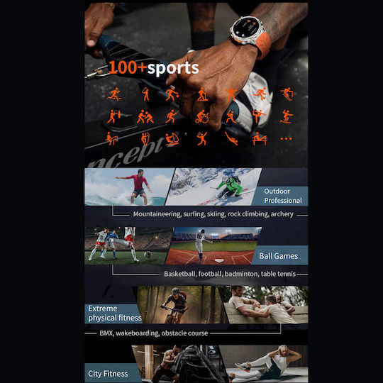 Microwear KC93 Smartwatch with Heart Rate Monitor (Black Silicone)