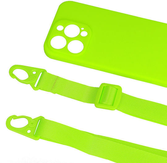 Umschlag Rückseite Silikon mit Band Mehrfarbig (iPhone 13 Pro)