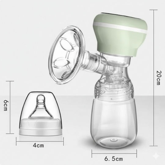 Kidizi Pompa de sân simplă electrică Funcționează cu baterie Fără BPA Transparent 180ml