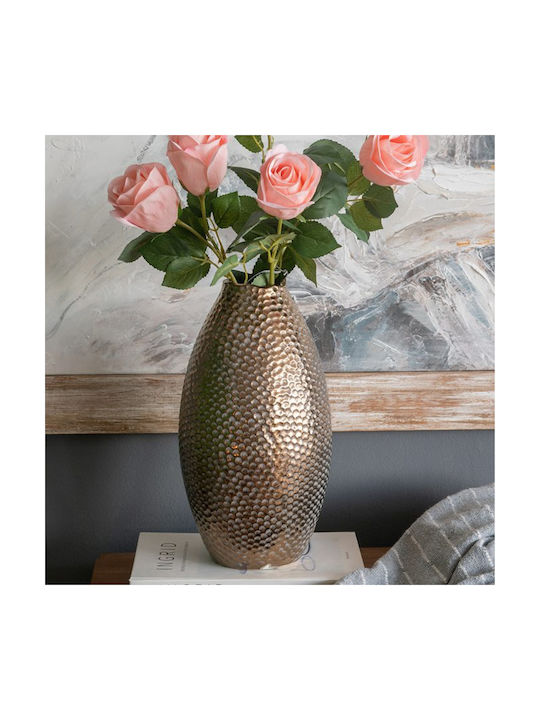 Artekko Vază Decorativă Ceramică Lidded Auriu 18x18x32cm 1buc