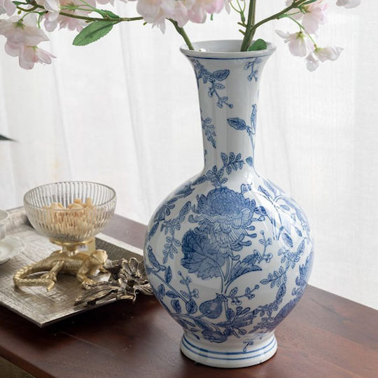 Artekko Decorative Vase Melania White 19.5x19.5x36cm