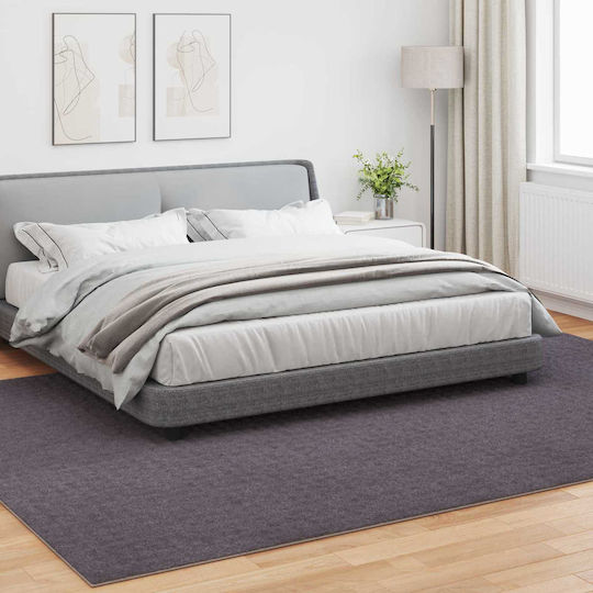 vidaXL Rutschfest Teppich Rechteckig Synthetisch,Polyester/Cotton/Leather Charcoal