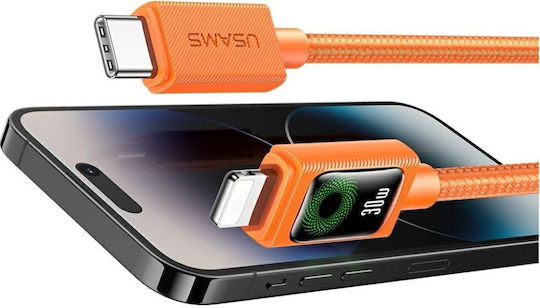 Usams Regular la Cablu Lightning 30W Portocaliu 1.2m (SJ774USB02)