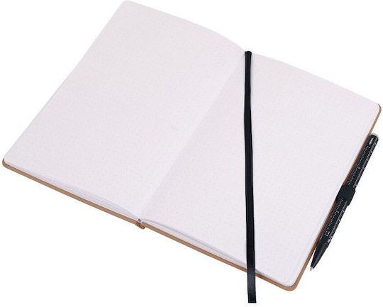 Troika Slimpad Carnet A5 cu Elastic și Suport pentru Stilou Maro