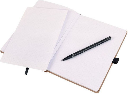 Troika Slimpad Carnet A5 cu Elastic și Suport pentru Stilou Maro