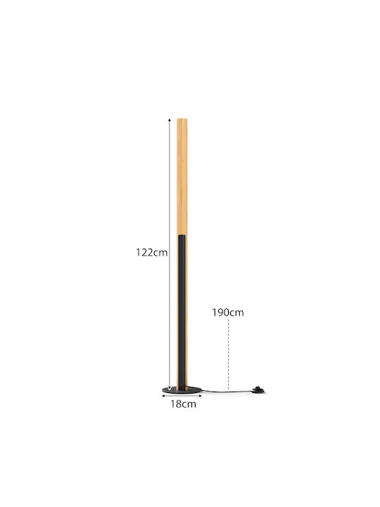 Costway LED Floor Lamp H122xW18cm. with Adjustable White Light