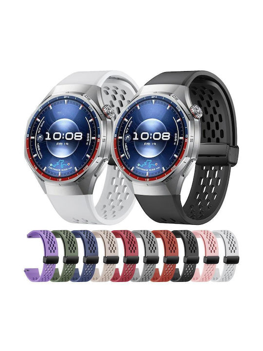 Magnetic Pliabil Negru Tip de Închidere Silicon Huawei Watch Gt 6 Pro Negru