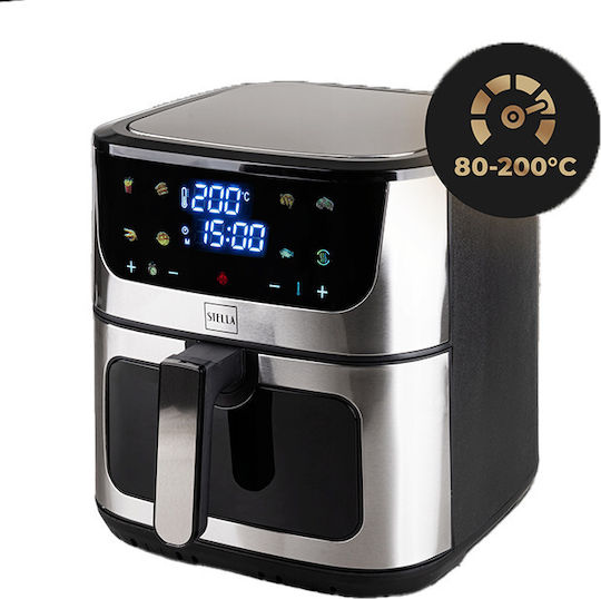 Silver Heißluftfritteuse 8Es Schwarz AGDM-FRY-STLA-003