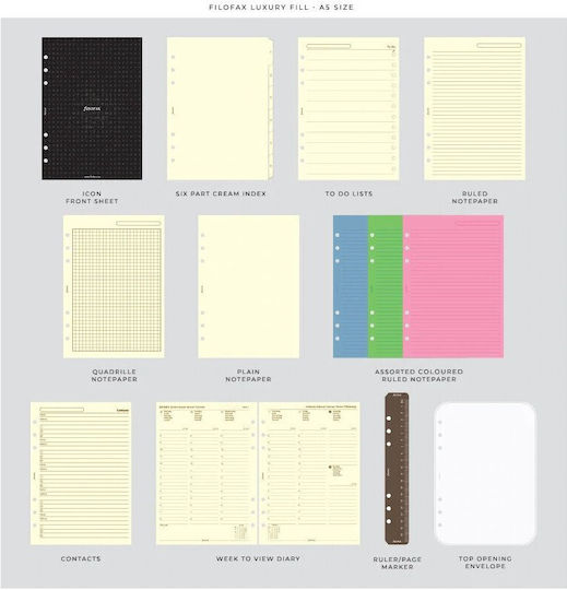 Организатор Lockwood A5 Тъмносин 026058 Filofax