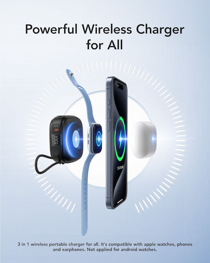 Veger W1185 MagSafe Power Bank 10000mAh 15W cu Port USB-C Livrarea energiei Negru