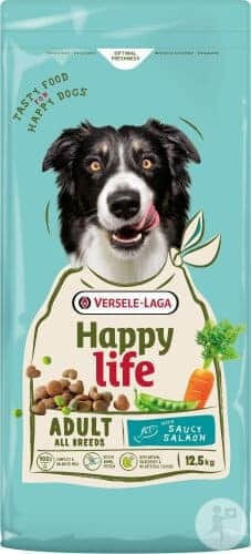 Happy Life 12.5kg Trockenfutter für erwachsene Hunde mit Lachs und Reis