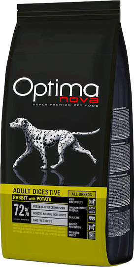 Optimanova & Potato 12kg Dry Food Grain-Free for Adult Dogs with Rabbit, Rabbit and Potatoes