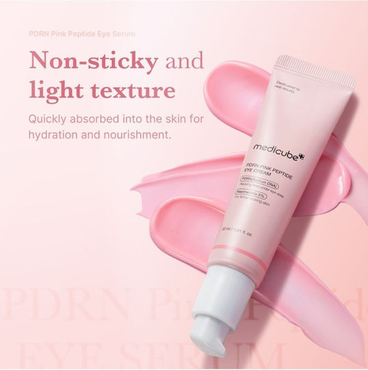 Medicube PDRN Pink Peptide Eye Cream for Dark Circles Eye Bags Moisturizing Brightening Anti-Aging and Firming 30ml