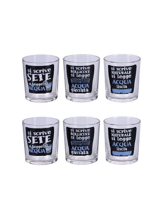 Galileo Si Legge Set of Glasses Water made of Glass 270ml 6pcs
