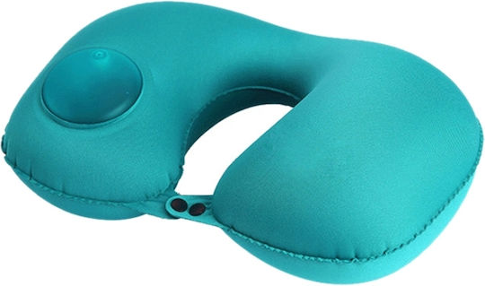 Inflatable Silk Travel Pillow Blue