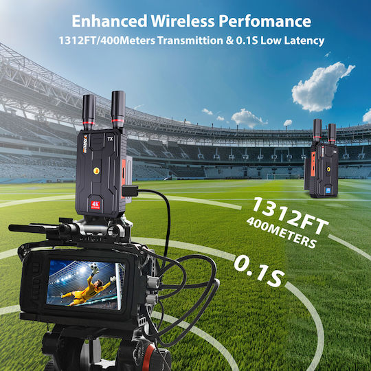 Vrriis Hdmi Wireless Video Transmission System Wl097 Pro 4k 2.4/5ghz Up To 400m 5210131159514