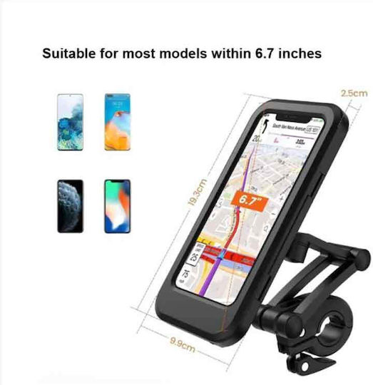 Suport de Telefon mobil Motocicletă cu carcasă impermeabilă pentru pe volan