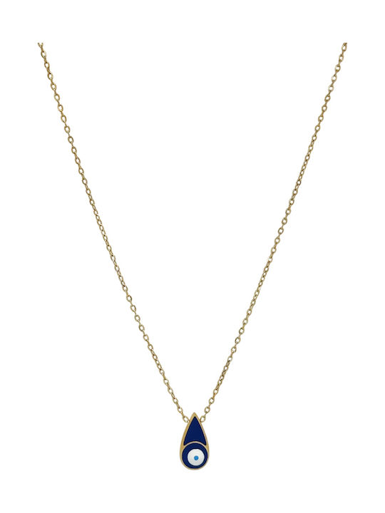 Awear Necklace Eye from Gold Plated Steel